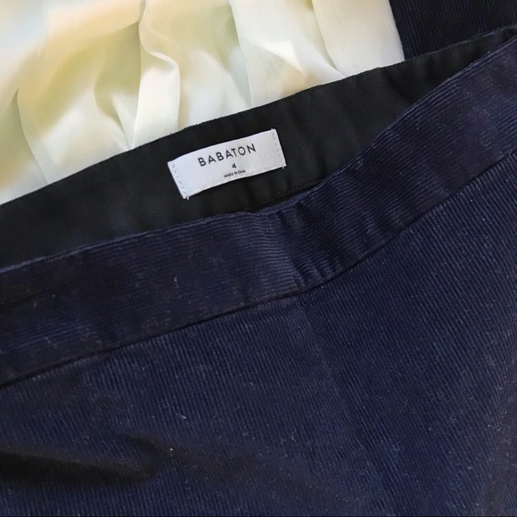 Aritzia Babaton Dark Blue Corduroy Pants* - Picture 5 of 8